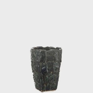 J-Line vaas aoki - keramiek - benzine groen - small