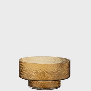 J-Line vaas Laag Betty - glas - bruin - 45 cm hoog