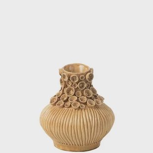 J-Line Vaas Gourd Koraal - keramiek - oker - Ø 32 cm