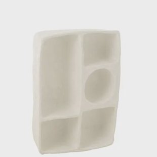 J-Line wandrek Flint - papier maché - wit - large