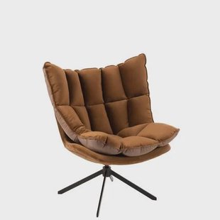 J-Line stoel Relax Kussen Op Frame - textiel|metaal - bruin J-Line stoel Relax Kussen Op Frame - textiel|metaal - bruin