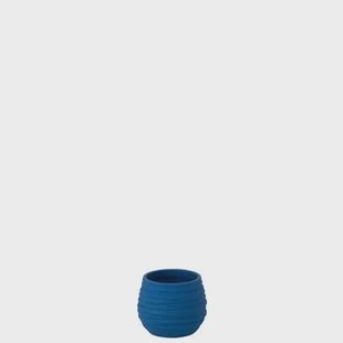 J-Line bloempot Fiesta - keramiek - blauw - small - Ø 14 cm J-Line bloempot Fiesta - keramiek - blauw - small - Ø 14 cm
