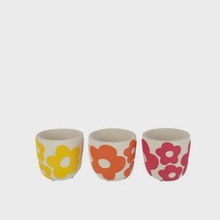 J-Line bloempot Bloem - cement - mix - small - 3 stuks - Ø 11 cm J-Line bloempot Bloem - cement - mix - small - 3 stuks - Ø 11 cm