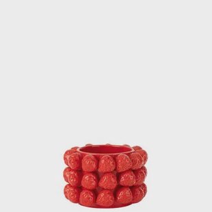 J-Line bloempot Aardbeien - keramiek - rood - small - Ø 15.5 cm J-Line bloempot Aardbeien - keramiek - rood - small - Ø 15.5 cm