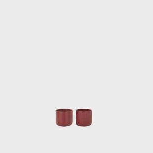 J-Line bloempot Gen - keramiek - rood - XXS - 2 stuks - Ø 7 cm J-Line bloempot Gen - keramiek - rood - XXS - 2 stuks - Ø 7 cm