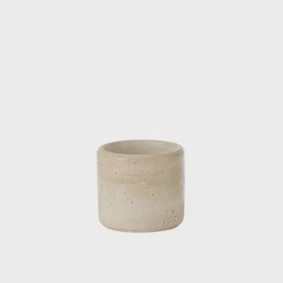 J-Line bloempot Olina Rond - cement - creme - small - Ø 11 c