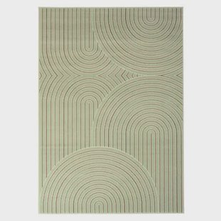 Tapeso Japandi vloerkleed - Ease Akira zachtgroen - 160x230 cm