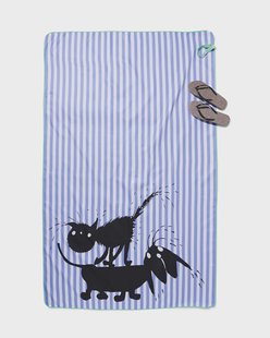 HEMA Siepie microvezel handdoek 110x175cm (blauw)