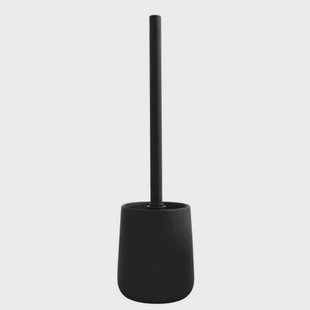 MSV Toiletborstel in houder|wc-borstel Malmo - keramiek - zwart