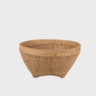 J-Line mand Rond - rotan - naturel - extra large
