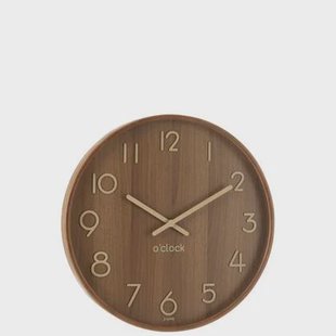 J-Line klok - multiplex|hout - donker naturel - large - Ø 53