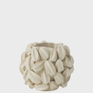 J-Line vaas Botanica Cacao Breed - keramiek - beige - Ø 33.5 cm