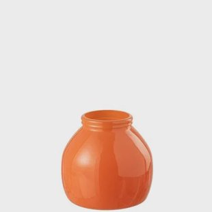 J-Line vaas - glas - oranje - small - Ø 21 cm