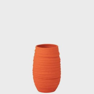 J-Line bloempot Fiesta - keramiek - oranje - large - Ø 19 cm J-Line bloempot Fiesta - keramiek - oranje - large - Ø 19 cm