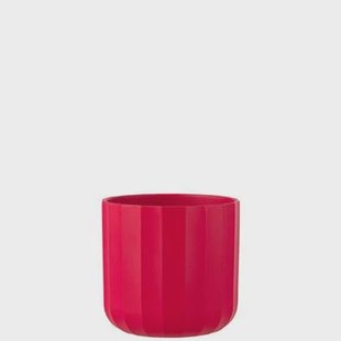 J-Line bloempot Summer - keramiek - roze - large - 2 stuks -