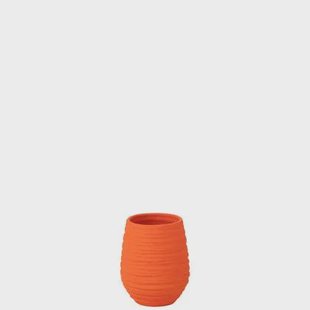 J-Line bloempot Fiesta - keramiek - oranje - small - Ø 18 cm J-Line bloempot Fiesta - keramiek - oranje - small - Ø 18 cm