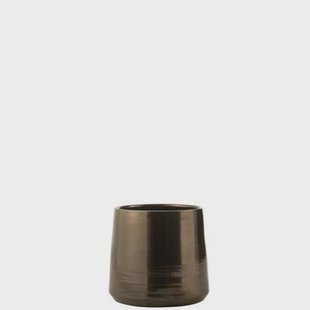 J-Line bloempot Rond Terra - goud - large - Ø 28 cm J-Line bloempot Rond Terra - goud - large - Ø 28 cm