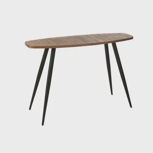 J-Line console Ovaal - gerecycleerd hout - naturel