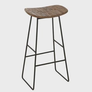 J-Line stoel Rechthoekig - metaal|hout - naturel - large