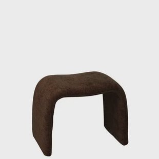 J-Line kruk N shape - textiel - donkerbruin