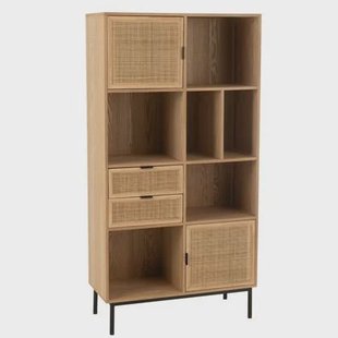 J-Line kast Vakken - metaal - naturel|zwart