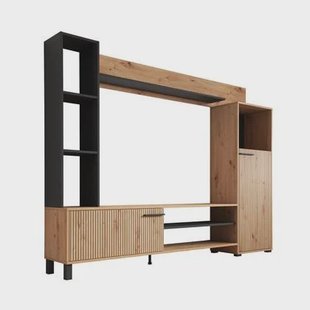 Meubella - Wandmeubel Ronald - Eiken - 208 cm