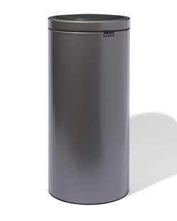 HEMA Brabantia Touch Bin Flat Top prullenbak 30L Platinum - grijs metallic (grijs metallic)