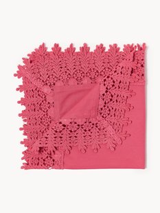 Stoffen servetten Flavia met kant, 4 stuks