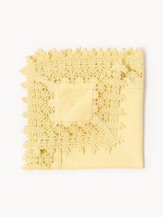 Stoffen servetten Flavia met kant, 4 stuks