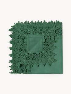 Stoffen servetten Flavia met kant, 4 stuks