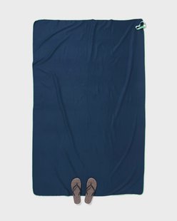 HEMA Handdoek microvezel 110x175cm (donkerblauw)