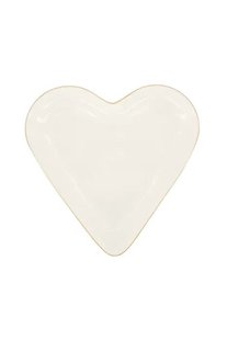 Zusss Serveerschaal Hartvorm Wit Goud