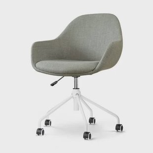 Nolon Nout-Mae Bureaustoel Saliegroen - Armleuning - Wit Onderstel