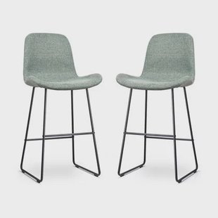 Nolon Nino-Fé Barkrukken Set van 2 - Zacht Groen - Zwart - 75 cm Nolon Nino-Fé Barkrukken Set van 2 - Zacht Groen - Zwart - 75 cm