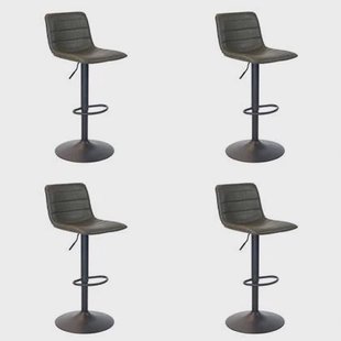 Bronx71 Industriële Barkruk Boston leer olijfgroen 60 - 76 cm - Bronx71 Industriële Barkruk Boston leer olijfgroen 60 - 76 cm -