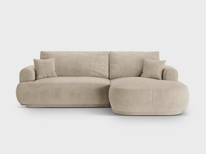 Hoekslaapbank rechts met opbergvak Ella velvet | Micadoni