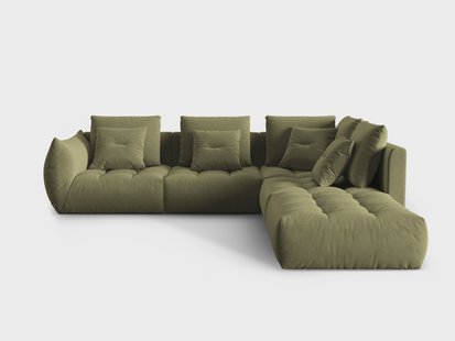 Hoekbank Bloom rechts 4-zits velvet | Micadoni Hoekbank Bloom rechts 4-zits velvet | Micadoni