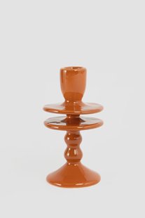 Oranje ruffle kandelaar large