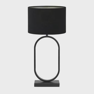 Light & Living Tafellamp Jamiri|Velours - Zwart|Zwart - Ø30x67cm