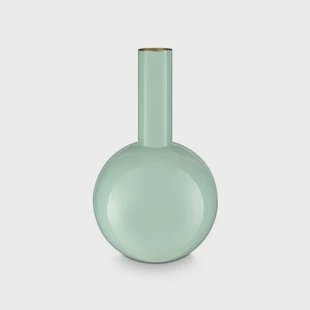 Pip Studio - Bloemenvaas - Blauwe vaas - Metaal - 19x33cm