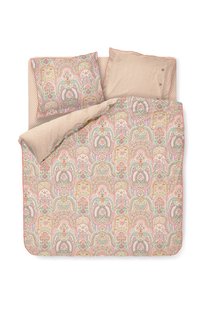 Pip Studio Dekbedovertrekset Jabali Flower Koraal 200x200/220cm