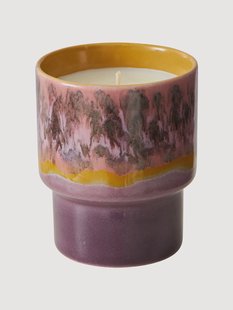 Handgemaakte geurkaars 70&#039;s (roos, sandelhout en cederhout)