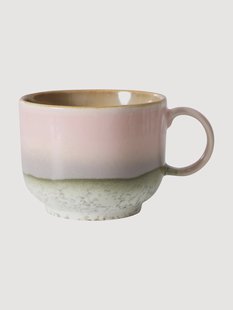 Handgemaakt kopje 70&#039;s met reactief glazuur