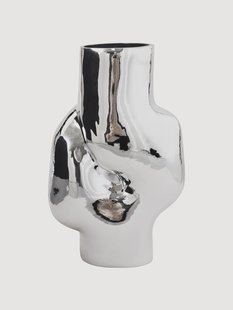 Handgemaakte glazen vaas Gleam, H 32 cm