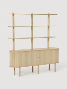 Grote wandkast Calary met geribde voorzijde