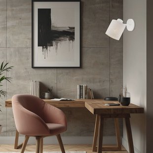 Argon Wandlamp Suerte, crèmewit, linnen textiel, 18 cm hoog, E14