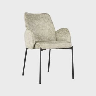 LABEL51 Eetkamerstoel Joni - Beige - Fluweel