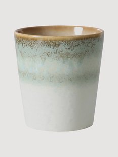 Handbeschilderde beker 70&#039;s met reactief glazuur