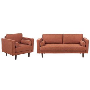 Beliani - NURMO - Woonkamer set 4-zits - Goudbruin - Polyester Beliani - NURMO - Woonkamer set 4-zits - Goudbruin - Polyester