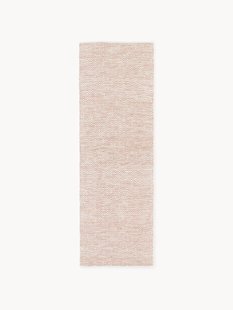 Handgeweven outdoor loper Rika met vintage ruitjesmotief